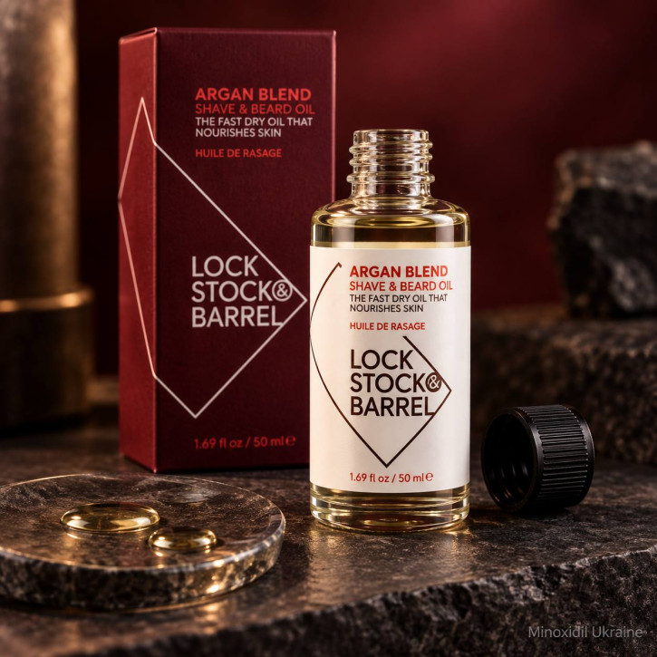 Олія для бороди Lock Stock & Barrel  ARGAN BLEND SHAVE & BEARD OIL 50 мл