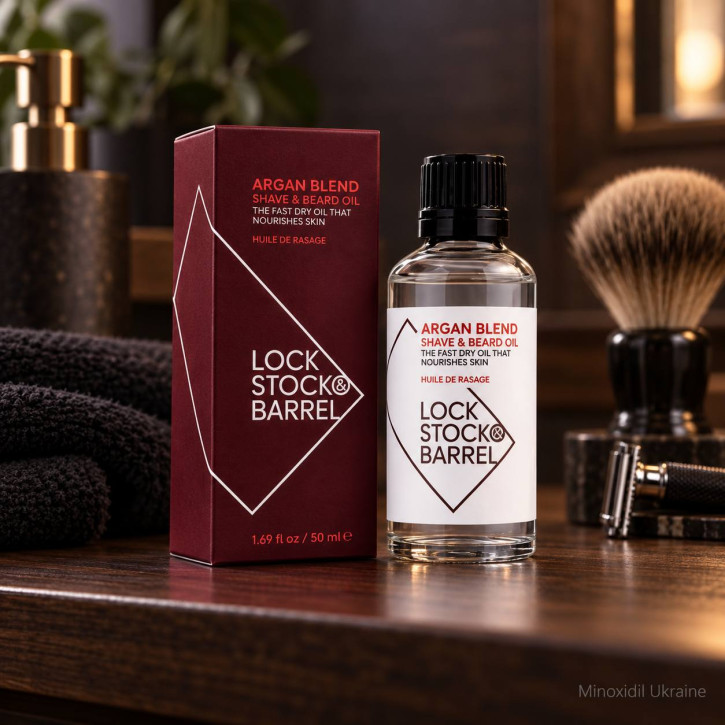Олія для бороди Lock Stock & Barrel  ARGAN BLEND SHAVE & BEARD OIL 50 мл