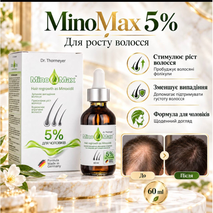 MinoMax Міноксидил Лосьйон 5% 60мл