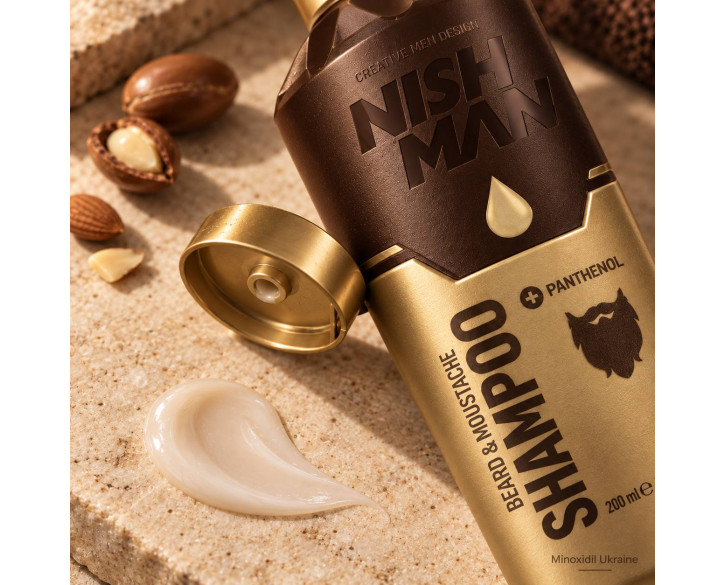 Шампунь для бороди та вусів Nishman Beard&Moustache Shampoo 200мл