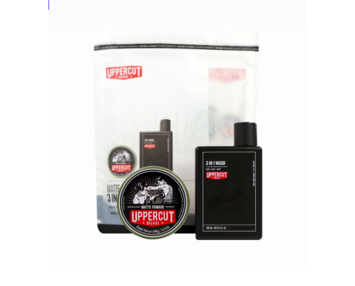 Подарунковий набір Uppercut Styling & 3 in 1 Wash Duo Matte Pomade