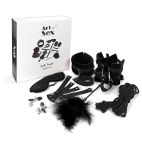 Набір BDSM Art of Sex – Soft Touch BDSM Set, чорний, 9 предметів