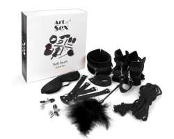 Набір BDSM Art of Sex – Soft Touch BDSM Set, чорний, 9 предметів