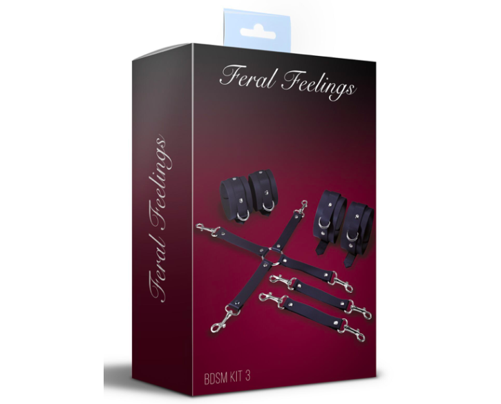 Набір для БДСМ 3 в 1 Feral Feelings BDSM Kit 3 Black