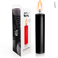 Чорна свічка воскова Art of Sex size M 15 см низькотемпературна