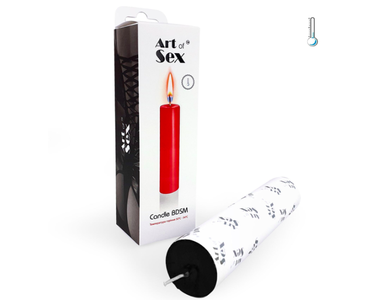 Чорна свічка воскова Art of Sex size M 15 см низькотемпературна