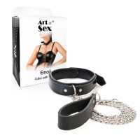 Нашийник з повідцем з екошкіри Art of Sex - Leash and Collar Emoji