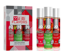 Набір JO Tri-Me Triple Pack — Flavors (3×30 мл) три різні смаки оральних змазок