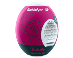 Самозмащувальний мастурбатор-яйце Satisfyer Masturbator Egg Bubble, одноразовий, не потребує змазки