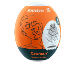 Самозмащувальний мастурбатор-яйце Satisfyer Masturbator Egg Crunchy, одноразовий, не потребує змазки