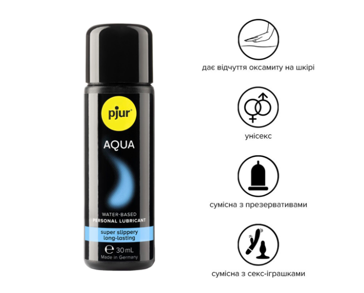 Лубрикант на водній основі pjur Aqua ефект оксамитової шкіри без прилипання 30мл