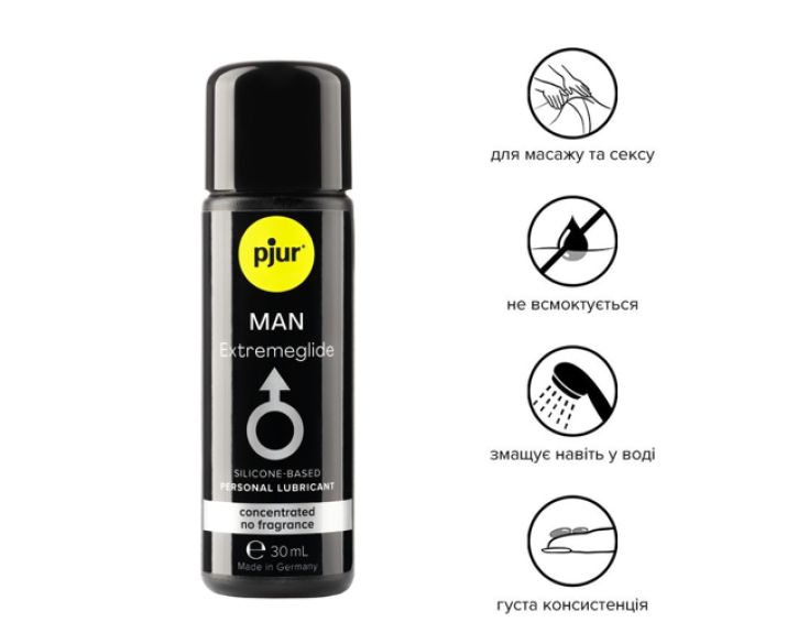Силіконова змазка pjur MAN Extremeglide густа, довготривала, економна 30мл