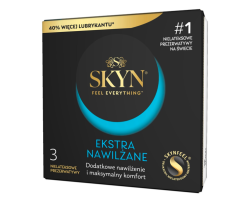 Безлатексні преміум-презервативи SKYN Ekstra Nawilżanel 3 шт, ультратонкі, на 40 % більше змазки