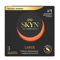 Безлатексні преміум-презервативи SKYN Large 3 шт, збільшений розмір