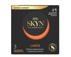 Безлатексні преміум-презервативи SKYN Large 3 шт, збільшений розмір
