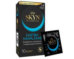 Безлатексні преміум-презервативи SKYN Ekstra Nawilżanel 10 шт, ультратонкі, на 40 % більше змазки