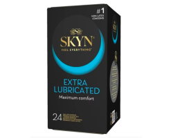 Безлатексні преміум-презервативи SKYN Extra Lubricated 24 шт, на 40 % більше змазки