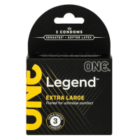 Презервативи ONE Legend XL, 3 шт, збільшений розмір, розширення на кінці, картонне паковання