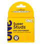 Презервативи ONE Super Studs, 3 шт, з точковим рельєфом, зі змазкою, паковання — картонна коробка