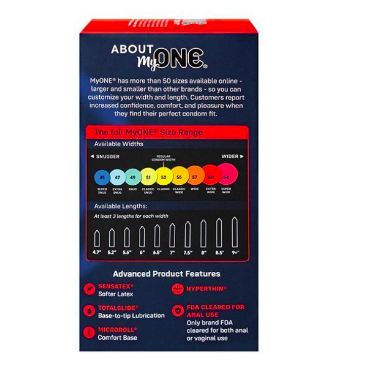 Презервативи MyONE Super Wide 10 шт, картонна коробка