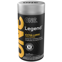 Презервативи ONE Legend XL, 12 шт, збільшений розмір, розширення на кінці, подарункове паковання-тубус