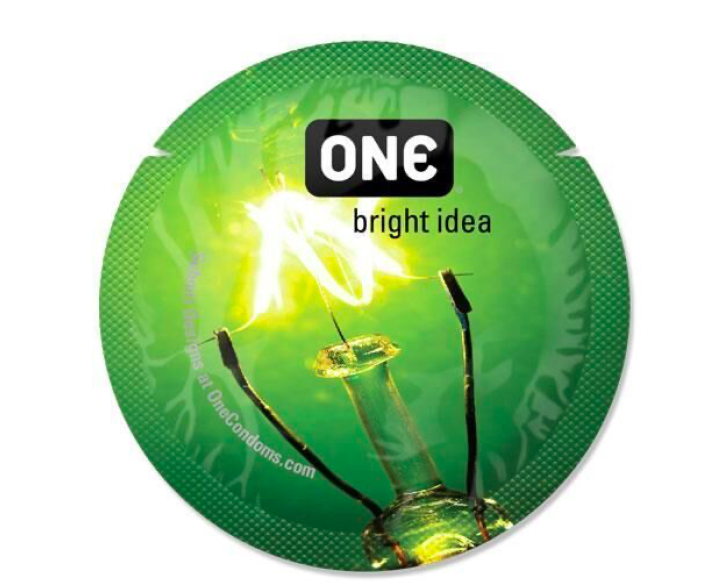 Набір презервативів ONE Glowing Pleasures, 100 шт, світяться в темряві, зі змазкою, паковання-тубус