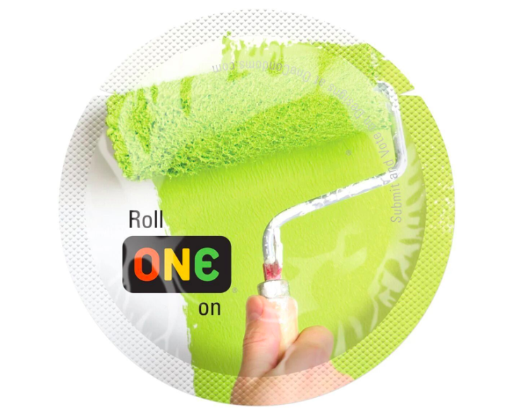 Набір презервативів ONE Color Sensations, 100 шт, кольорові, 10 кольорів, зі змазкою, паковання-тубус