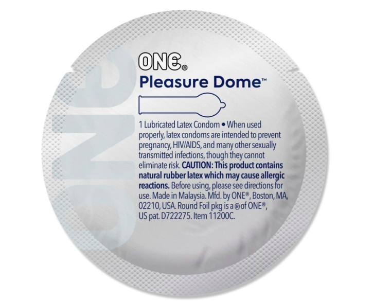 Набір презервативів ONE Pleasure Dome, 100 шт, гладенькі, з розширеною головкою, паковання-тубус