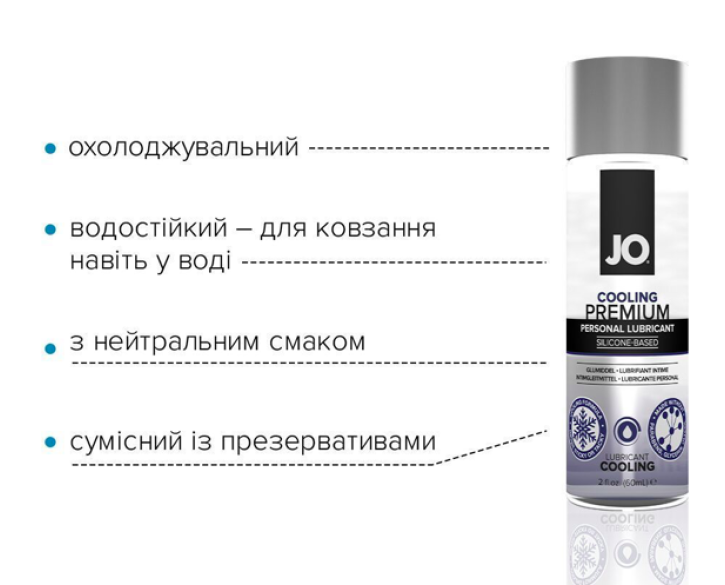 Охолоджувальний лубрикант на силіконовій основі JO PREMIUM — COOLING 60 мл