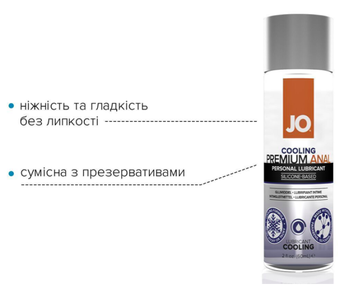 Анальна змазка на силіконовій основі JO ANAL PREMIUM — COOLING 60 мл