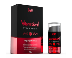 Рідкий вібратор Intt Vibration Strawberry густий гель, дуже смачний, діє до 30 хвилин 15мл