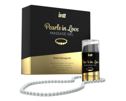 Набір для перлинного масажу Intt Pearls in Love: намисто та силіконовий масажний гель