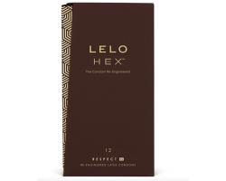 Презервативи LELO HEX Condoms Respect XL 12 Pack, тонкі та суперміцні, збільшений розмір