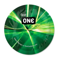 Презерватив ONE Glowing Pleasures, 1 шт, світиться в темряві, зі змазкою