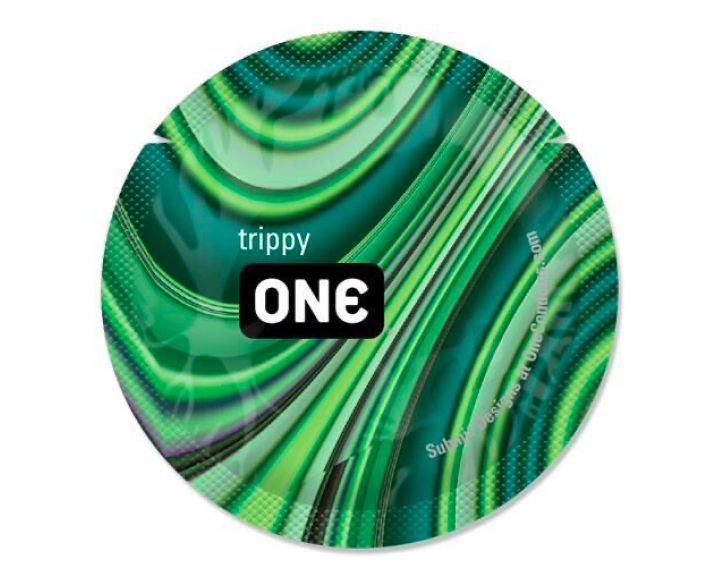 Презерватив ONE Glowing Pleasures, 1 шт, світиться в темряві, зі змазкою