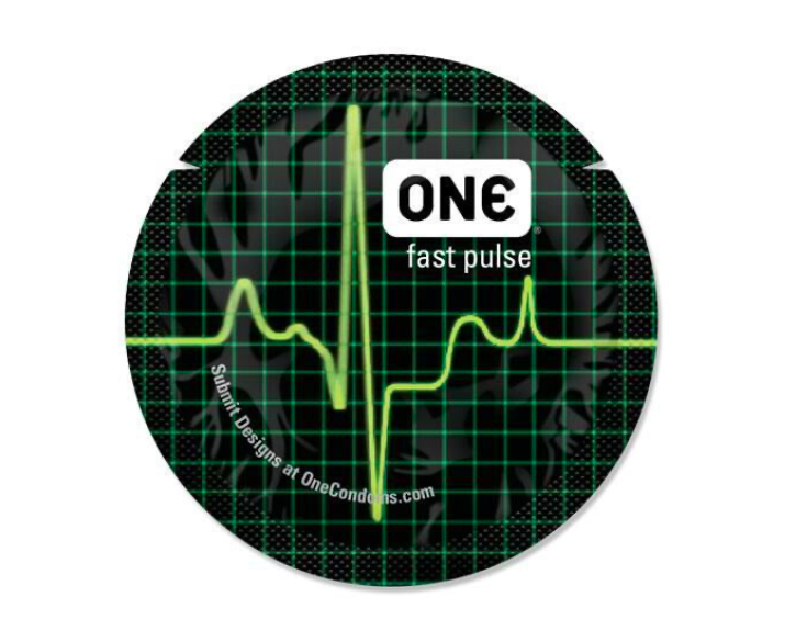 Презерватив ONE Glowing Pleasures, 1 шт, світиться в темряві, зі змазкою