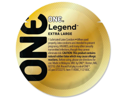 Презерватив ONE Legend XL, 1 шт, збільшений розмір, розширення на кінці, зі змазкою