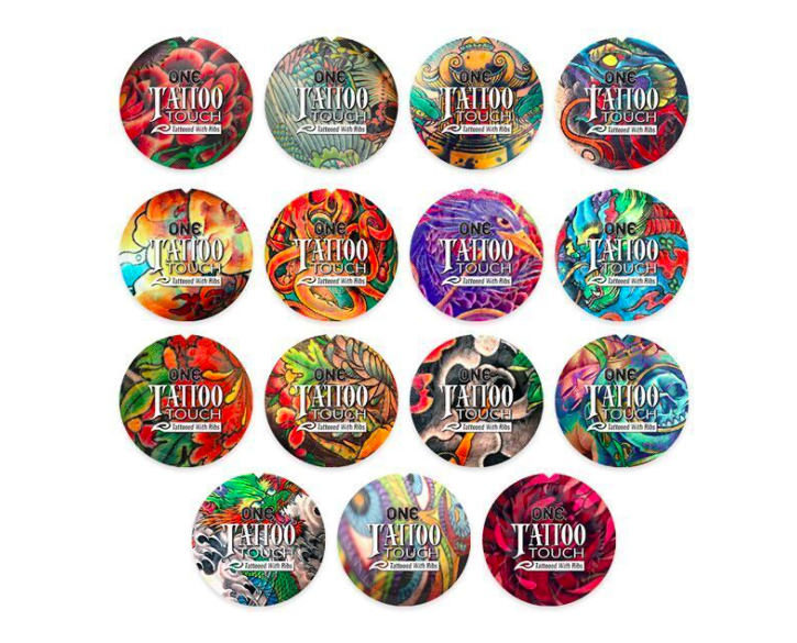 Презерватив ONE Tattoo Touch Red червоний, з рельєфом у вигляді татуювання 1шт