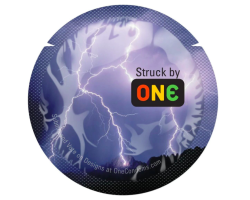 Презерватив ONE Color Sensations Struck by ONE лавандово-бузковий, гладенький, зі змазкою 1шт