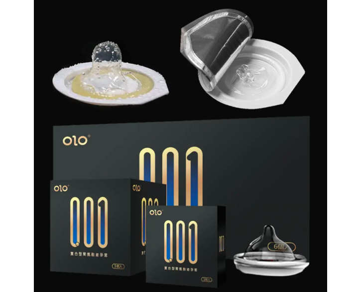 Надтонкі презервативи OLO 001 поліуретанові що не містять латексу упаковка 3 шт.