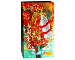 Презервативи з вусиками Olo RED DRAGON що подовжують на гіалуроновій основі шипи + кулька 1мл