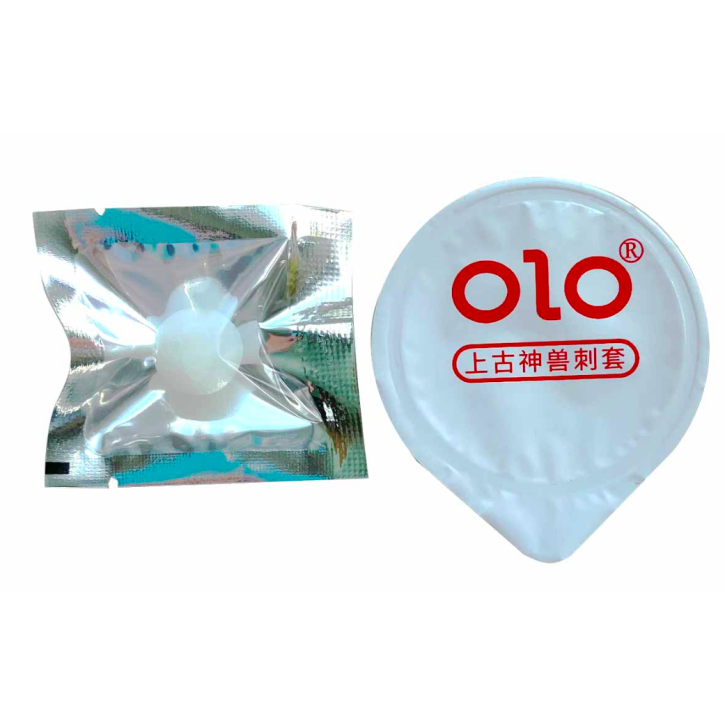 Презервативи з вусиками Olo FLYING KOI що подовжують на гіалуроновій основі шипи + кулька 1шт