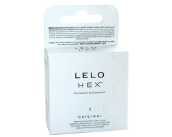 Презервативи LELO HEX Condoms Original 3Pack, тонкі та суперміцні