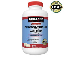 Посилений Глюкозамін з МСМ Glucosamine HCL with MSM extra strength Kirkland Signature 375таб. 