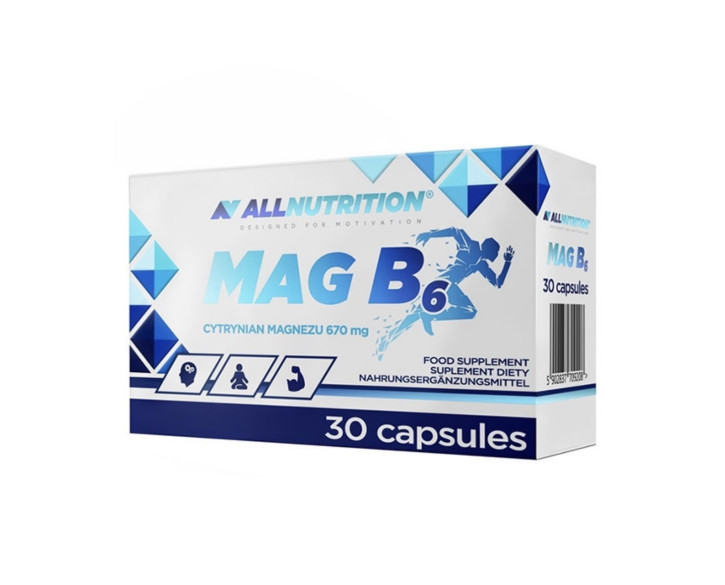 Магнію цитрат Mag B6 All Nutrition (30 капсул)