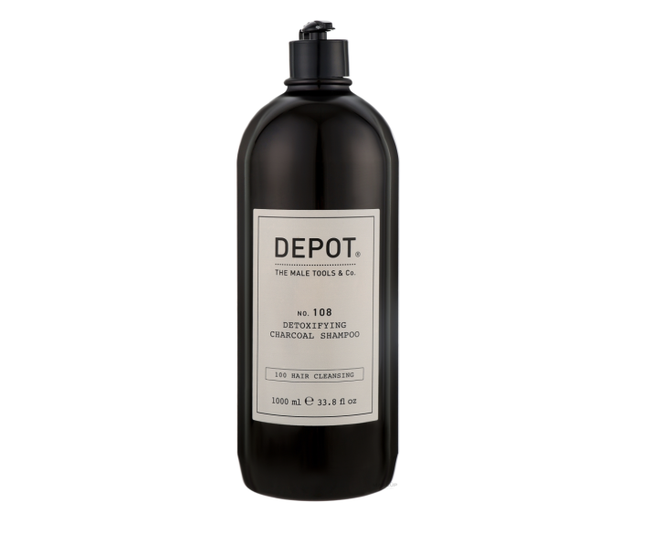 Шампунь для глибокого очищення з деревним вугіллям Depot Hair Cleansings 108 Detoxifying Charcoal Shampoo 1000 мл