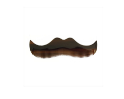 Гребінець для вус та бороди "Morgans Amber Moustache Shaped Comb"
