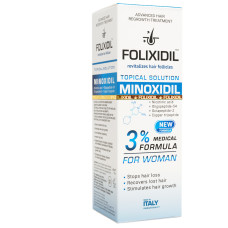 Лосьйон для росту волосся та бороди Minoxidil Folixidil 3%