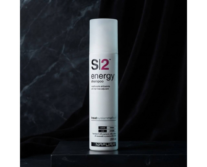  Шампунь проти випадіння для нормальної шкіри голови NAPURA S2 Energy Shampoo 200 мл