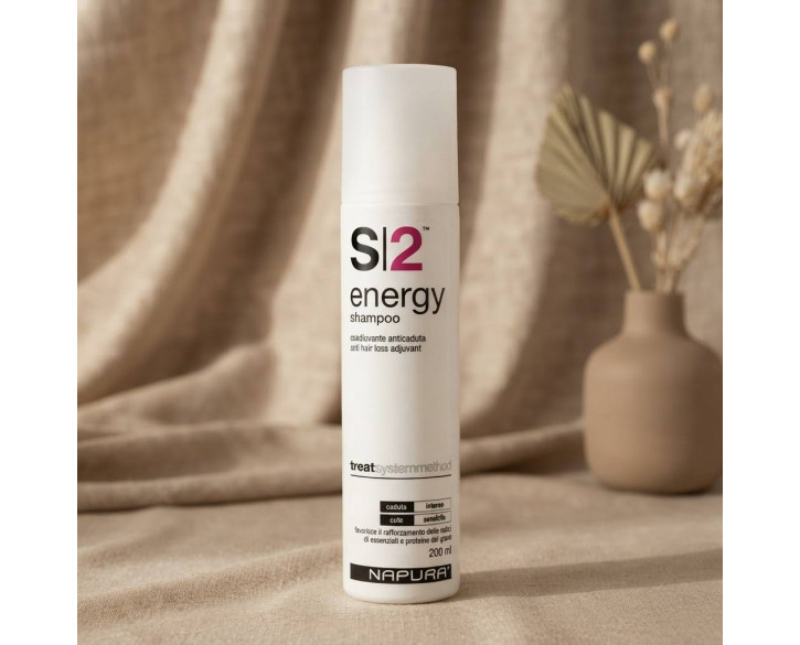  Шампунь проти випадіння для нормальної шкіри голови NAPURA S2 Energy Shampoo 200 мл